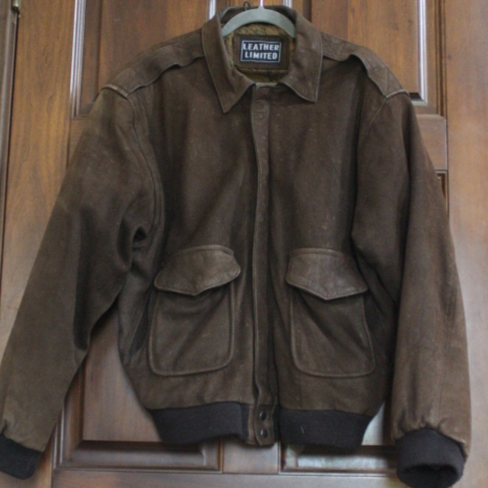 Leather Limited Medium Dark Brown Leather Jacket L